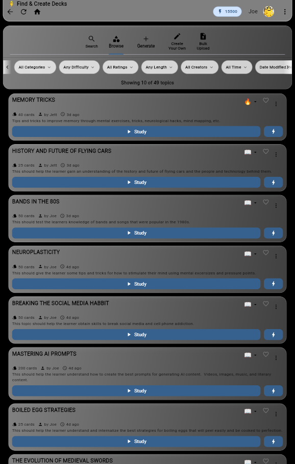 Browse Community Decks